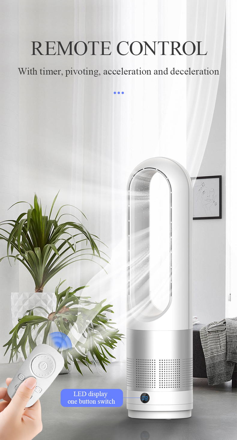 UML-050 Floor Standing Bladeless Fan With Hepa Filter Air Purifier Cooling Only