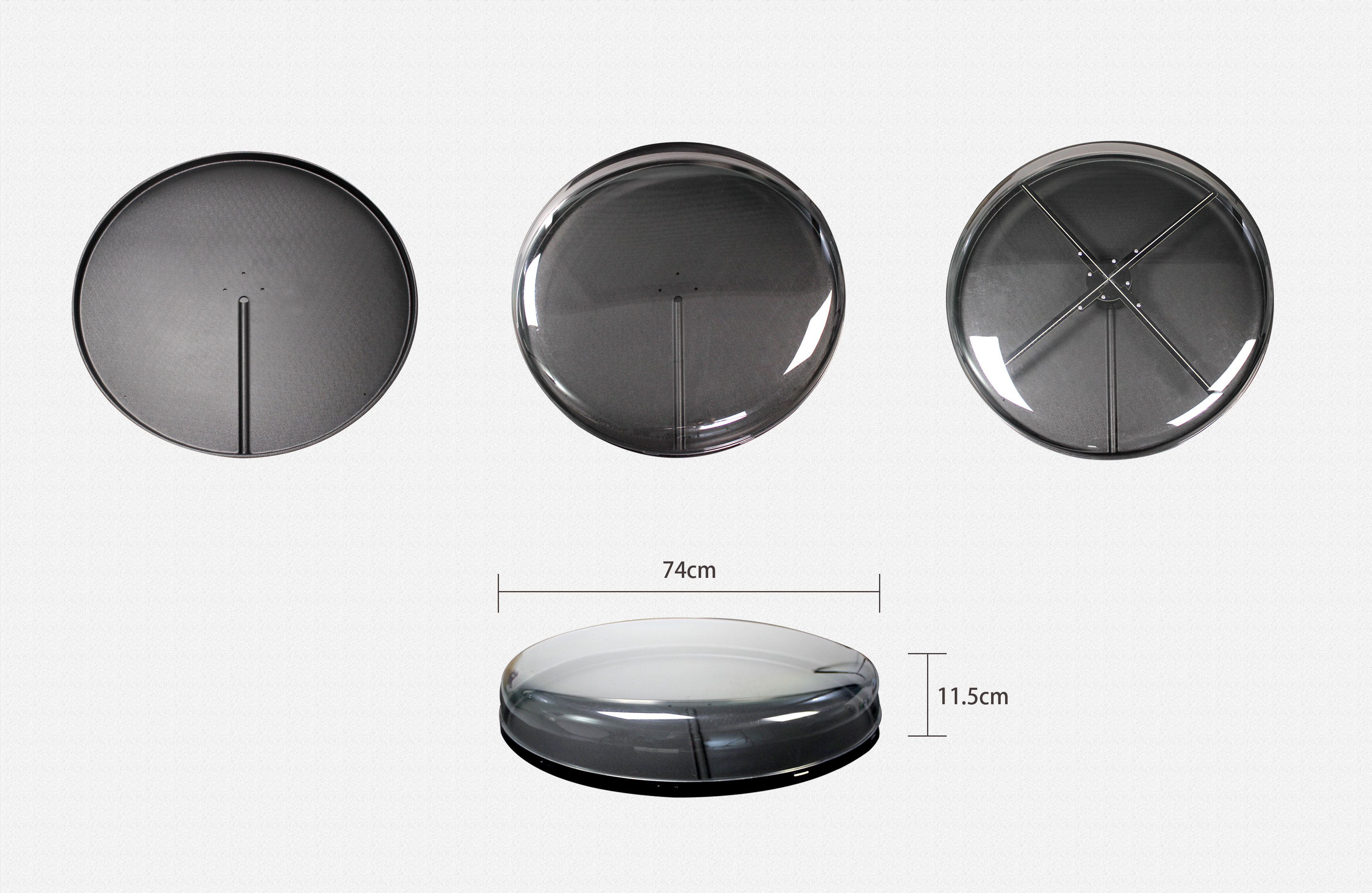 Acrylic protection cover for hologram fan, fitting for Z2 42cm/Z7 52cm/Z6 56cm/Z3 65cm/Z5 100cm hologram fan